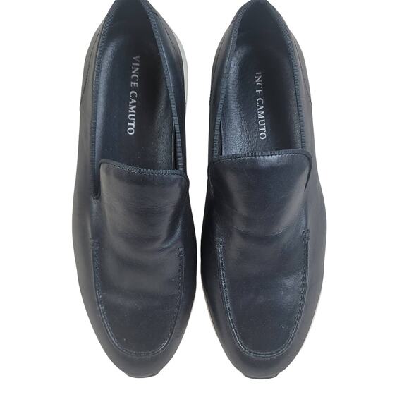 Vince Camuto Sporty Leather Eidel  Slip On Sneaker Topanga Black Size 10.5 - Picture 4 of 7